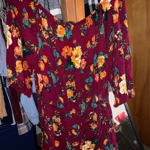 NWT off shoulder floral romper